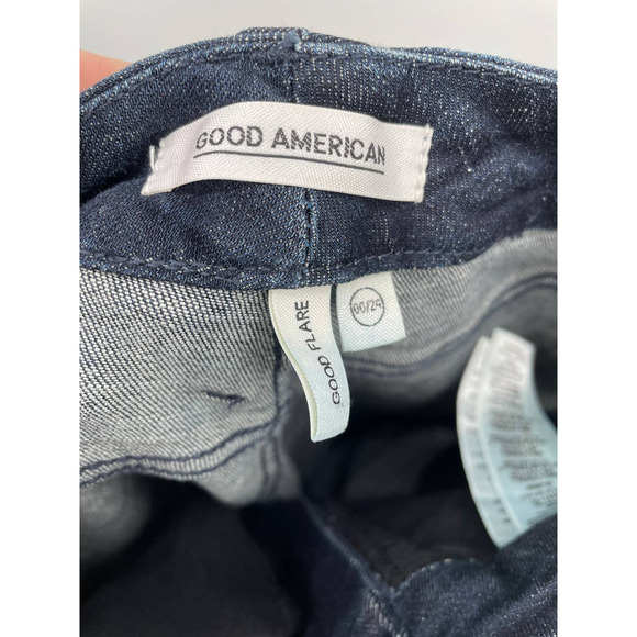GOOD AMERICAN NWT Good Flare Jean in Blue025 // 00 - Picture 11 of 11